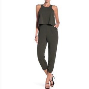 NWOT Love...Ady olive green Popover Jumpsuit